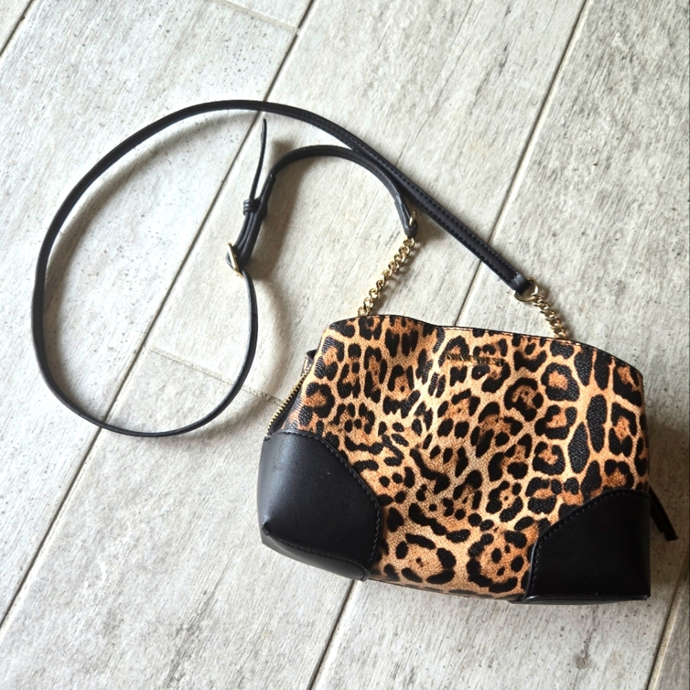 Nine West Leopard Print and Black Women's Bag Crossbody